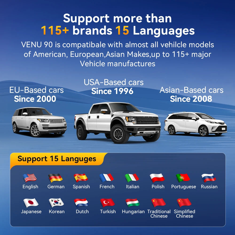 Venu 90 TPMS Diagnostic Tool Sensor Activate Learning OBD2 Scan