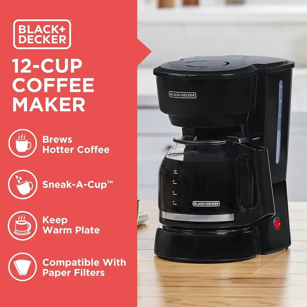 Vortex Technology Programmable Coffee Maker With Non Drip Carafe
