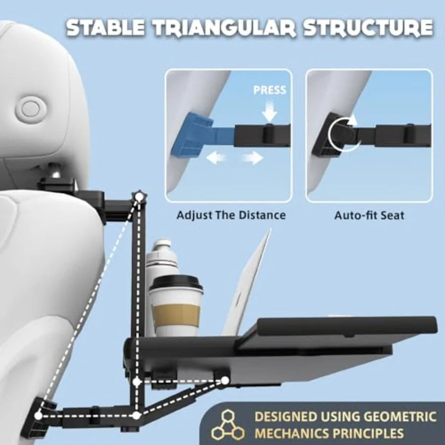 Car Back Seat Tray Table For Rear Passengers Foldable Multifunction