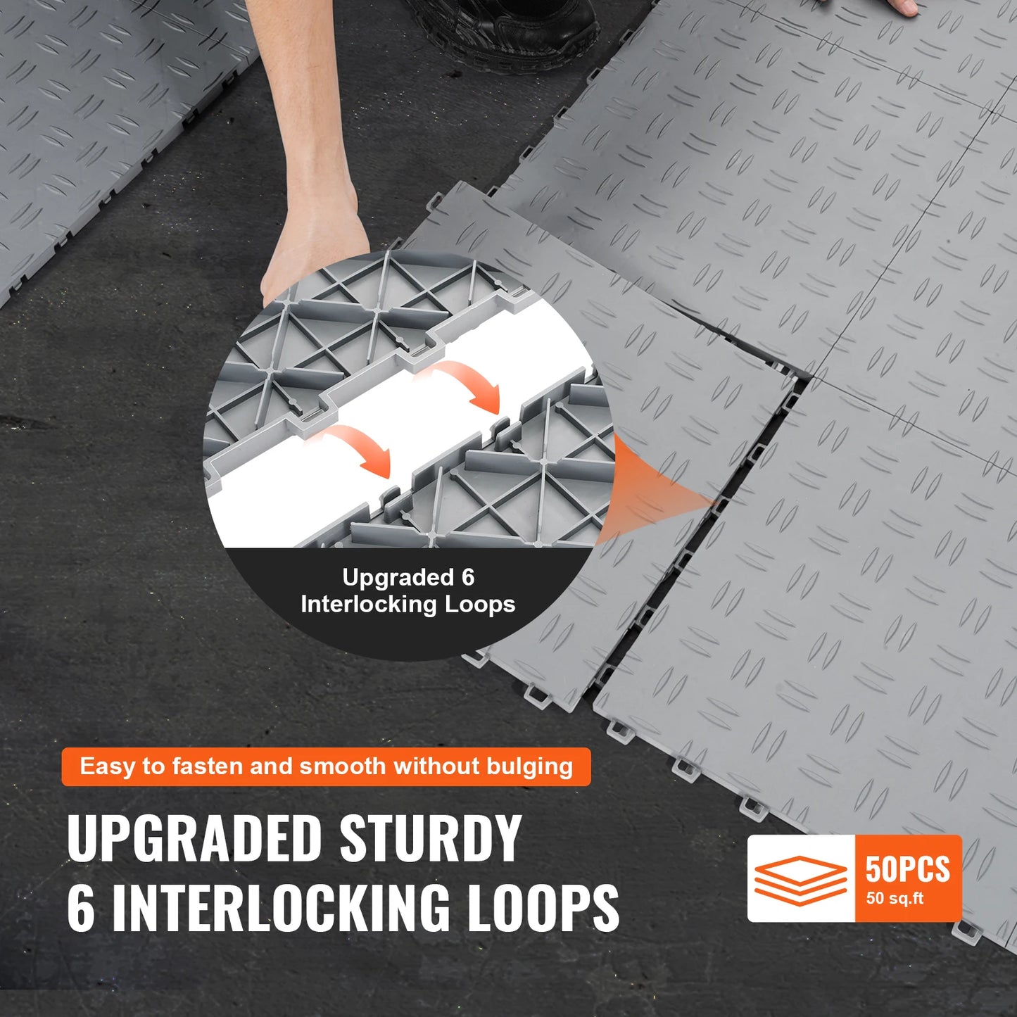 Interlocking Garage Tiles Non Slip Double Sided PP Waterproof Flooring