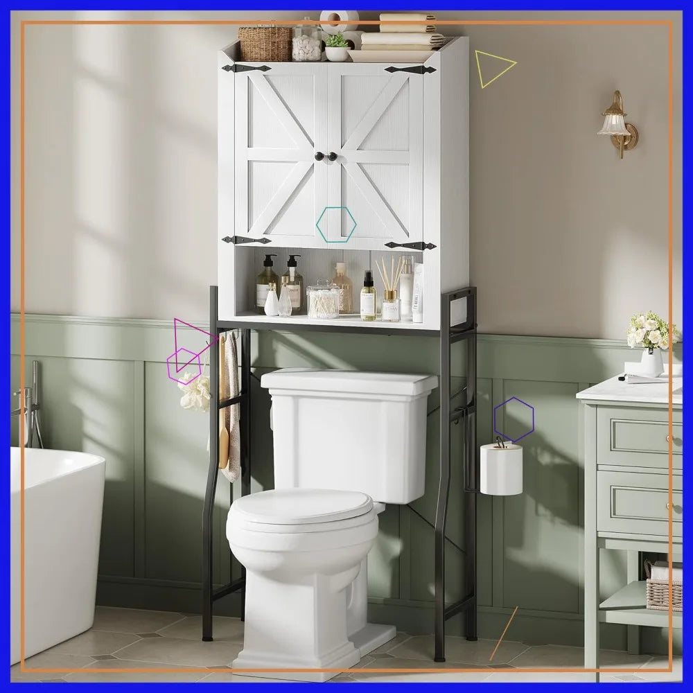 Over Toilet Storage Cabinet With Metal Stand