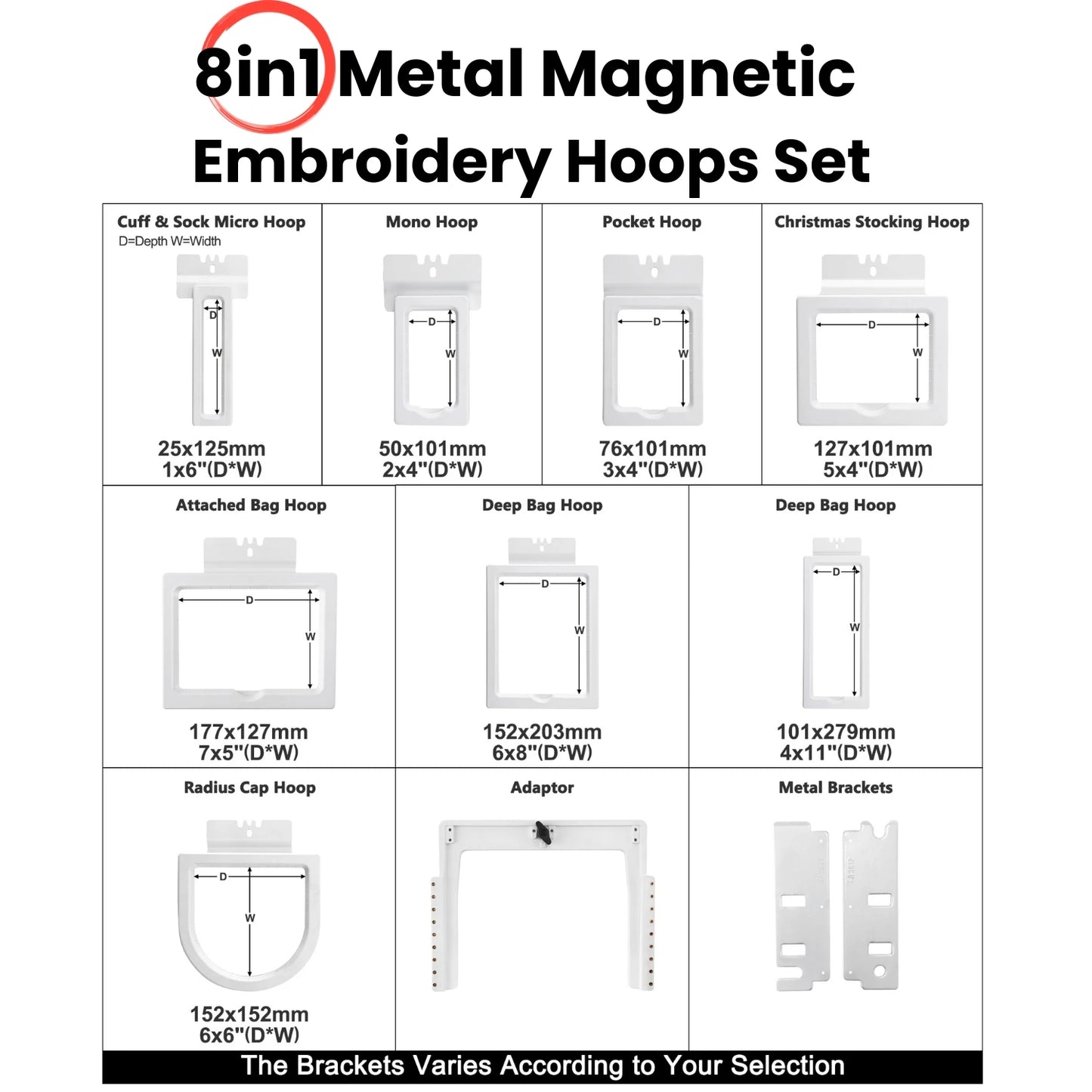 Strong Magnetic Embroidery Hoops Kit For Industrial Machines