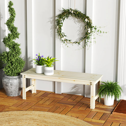 Outsunny Wooden Outdoor Garden Bench For Patio Seating