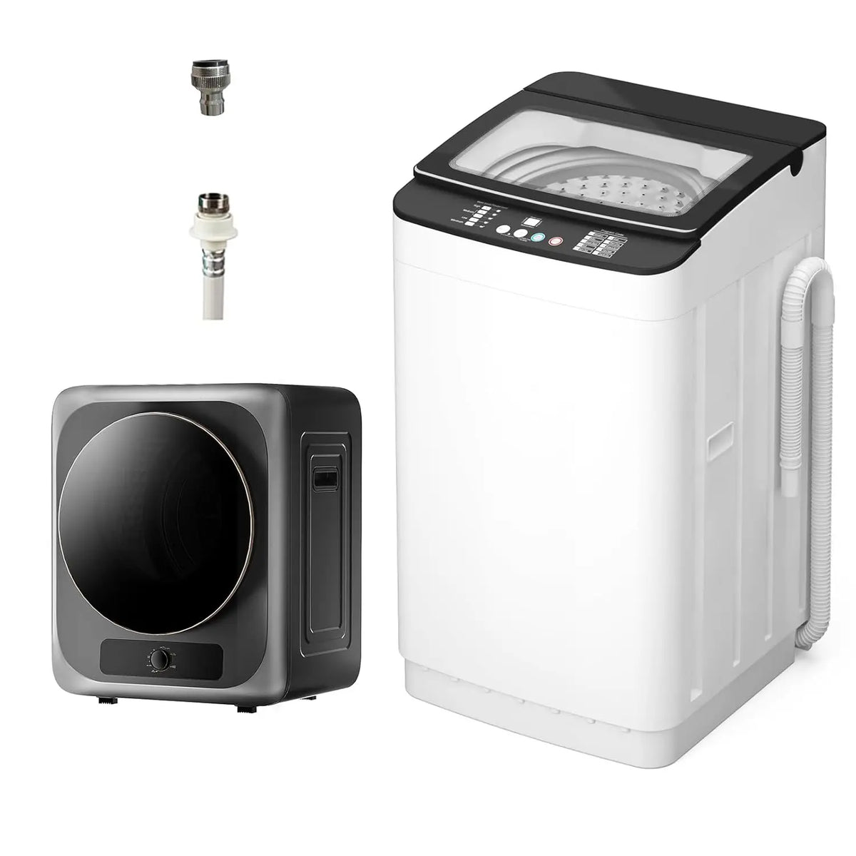 Portable Washing Machine And Dryer Set With Stainless Steel Drum