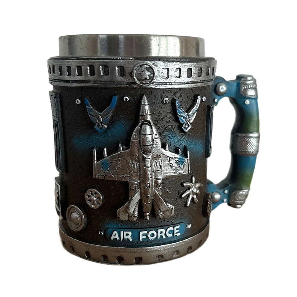 American Commemorative Mug Decorative 3D Relief For Veterans Marine Corps