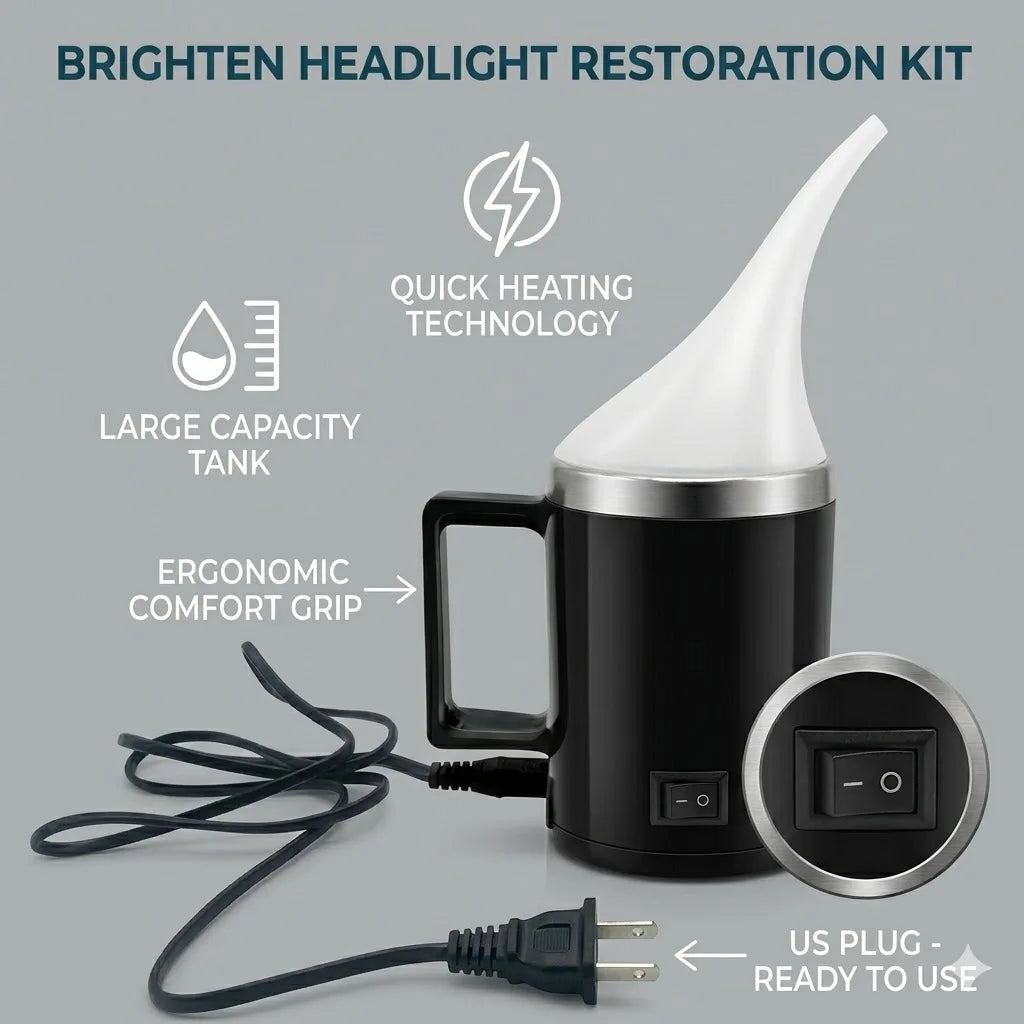 Car Headlight Restoration Kit With Atomizing Cup 110V