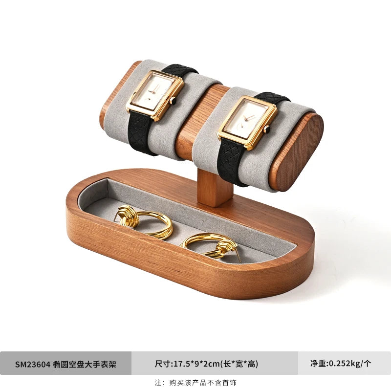 Oirlv Wooden Watch Display Stand And Jewelry Organizer Rack