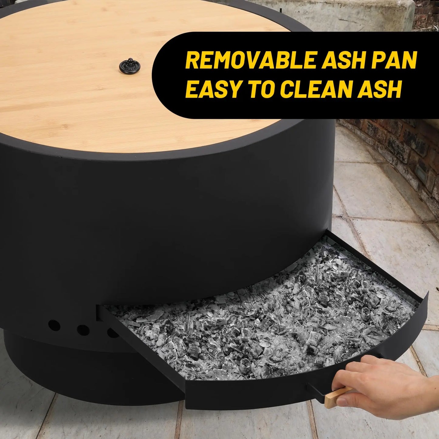 Smokeless Wood Burning Fire Pit With Ash Pan Lid Poker