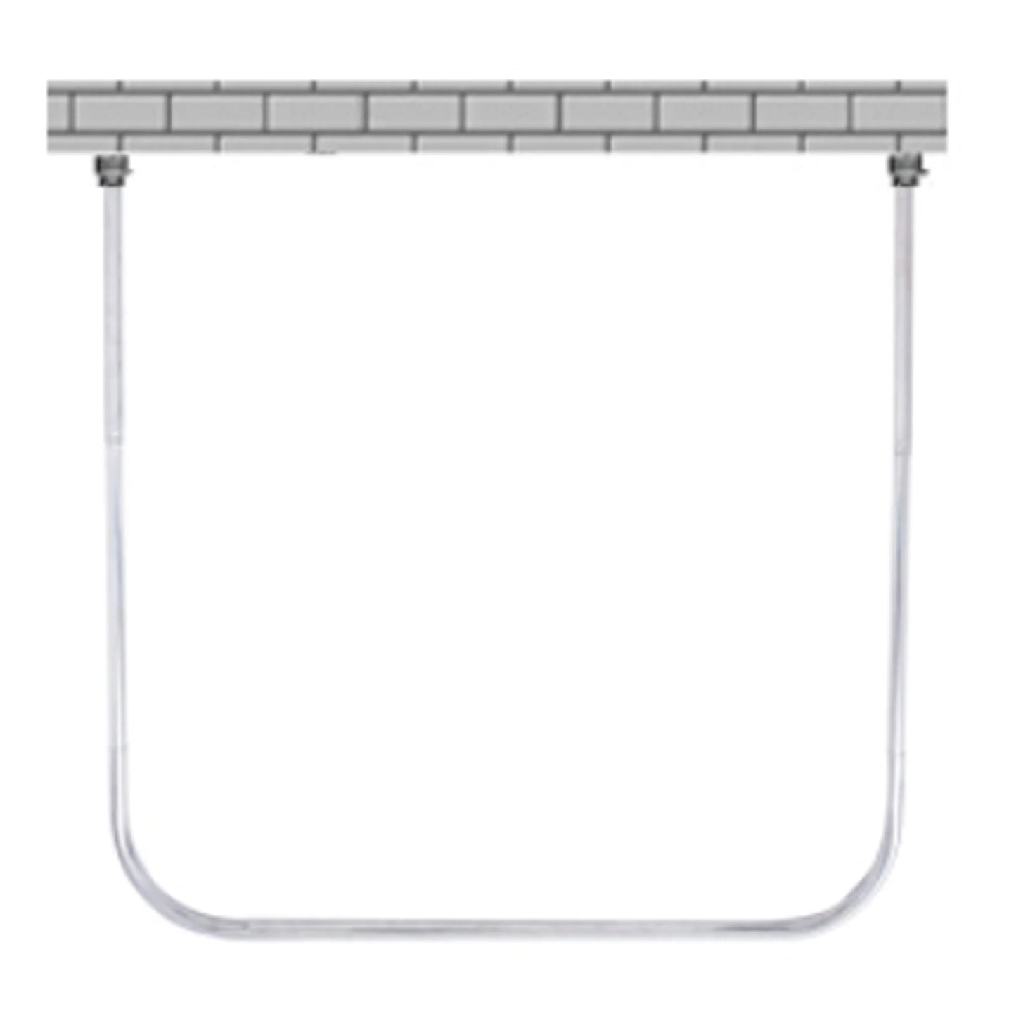 Stainless Steel Curved Adjustable Shower Curtain Bar For Bathrooms