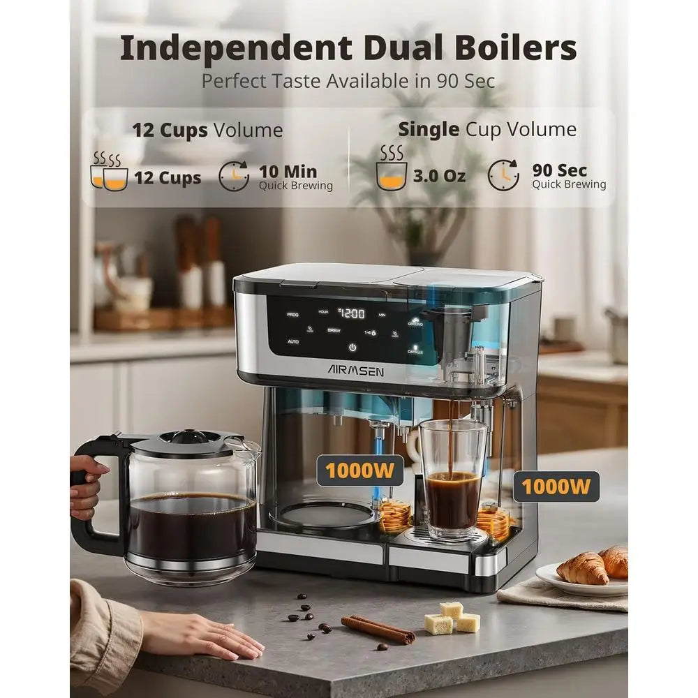 Programmable Dual Coffee Maker For K Cups And Ground Beans