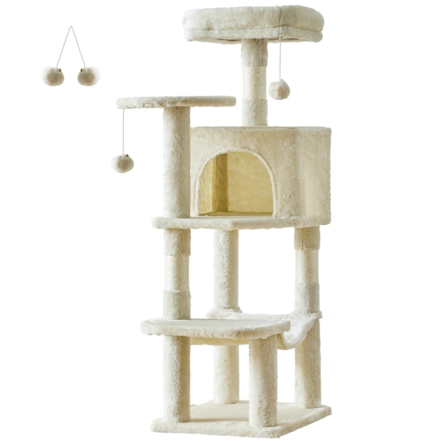 JHK Cat Tree Tall Multi Cat Climbing Tower With Natural Sisal