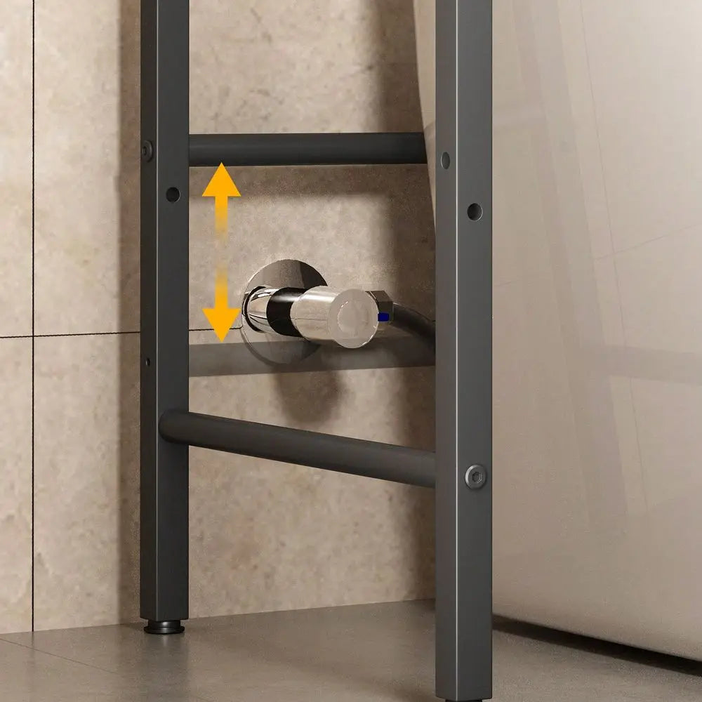 XMSJ 4 Tier Adjustable Storage Rack With Basket For Bathroom
