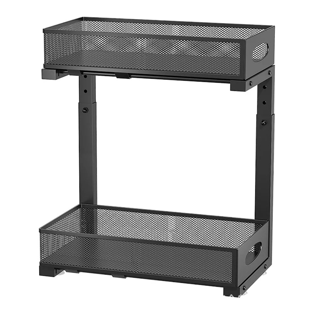 HiMISS Two Tier Under Sink Organizer With Sliding Drawer