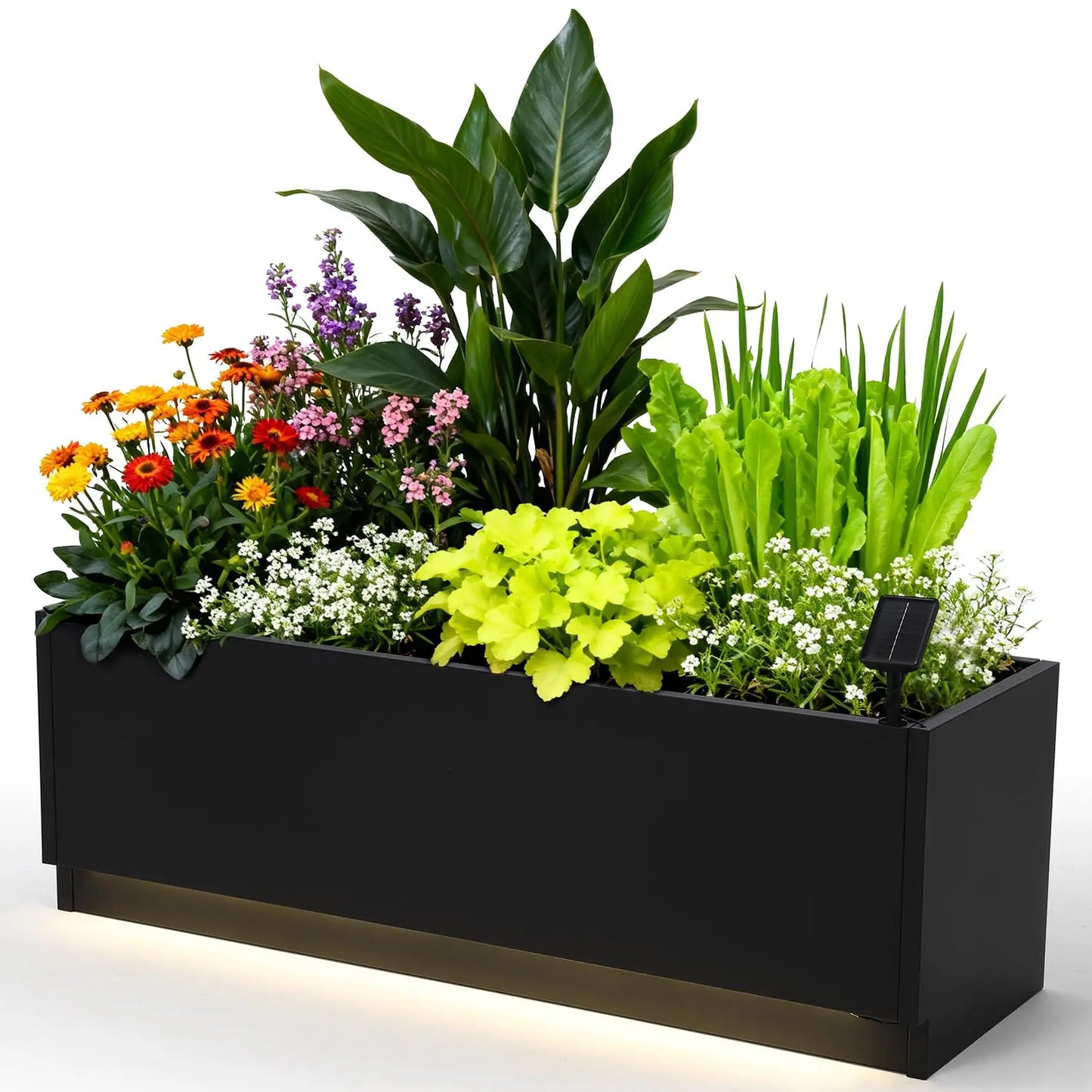HiMISS Led Metal Planter Box With Light Strips