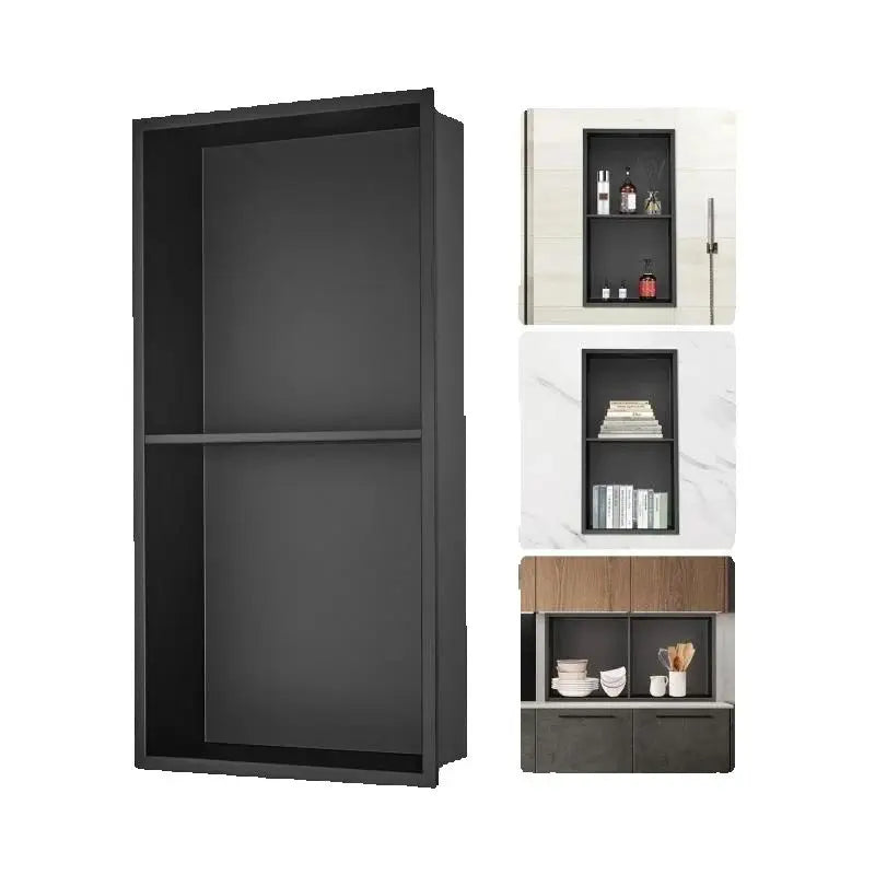 SucceBuy 304 Stainless Steel Shower Niche With Double Shelves
