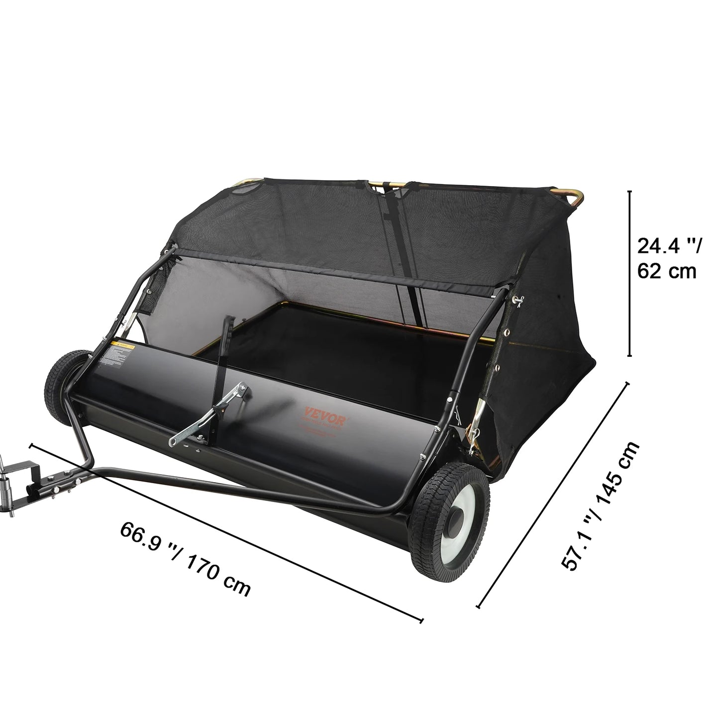 SucceBuy Tow Behind Heavy Duty Lawn Sweeper