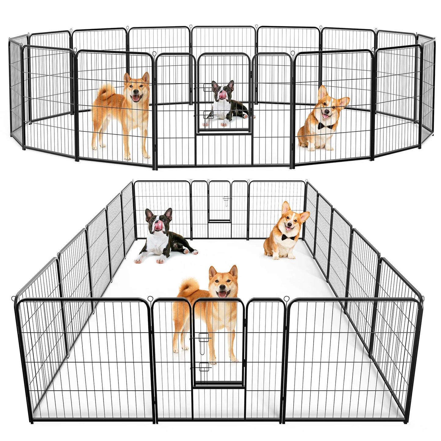 JHK Foldable Dog Playpen Pet Fence For Indoor Outdoor Use