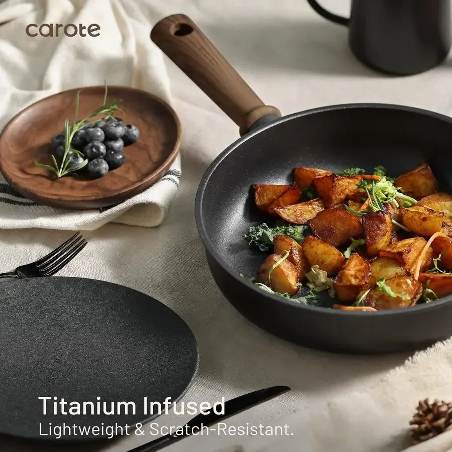 Titanium Nonstick Cookware Set For Induction Cooking