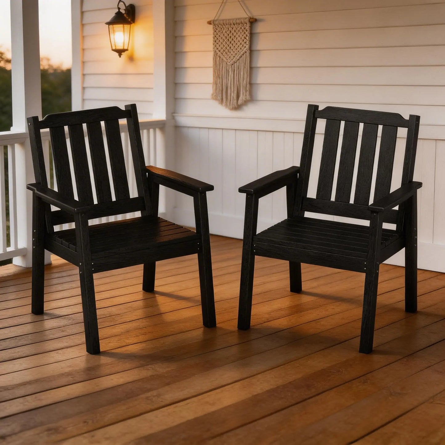 Studyset Outdoor Patio Dining Chairs Set Heavy Duty HDPE Waterproof
