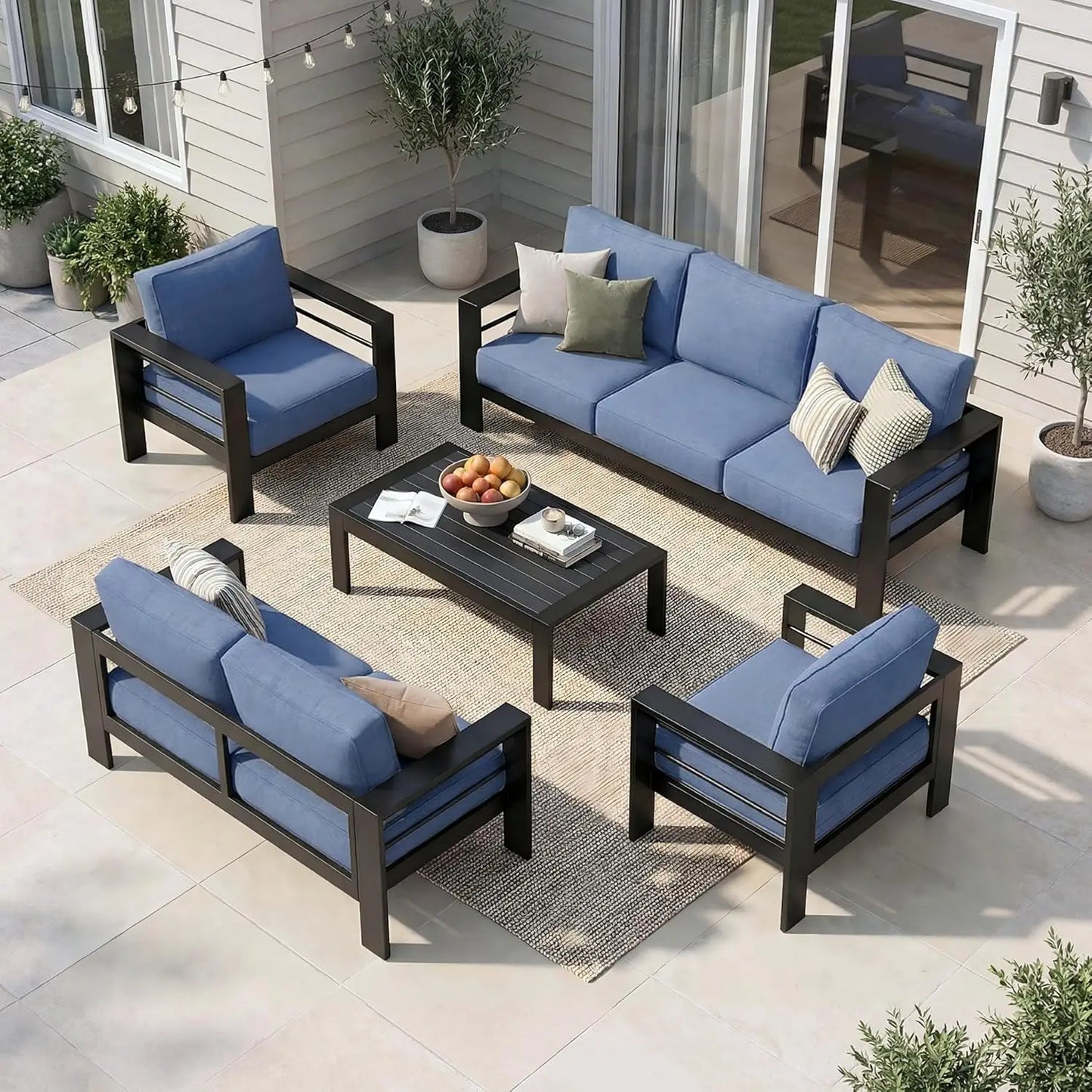 XIAOLANG Aluminum Patio Furniture Set for All Weather