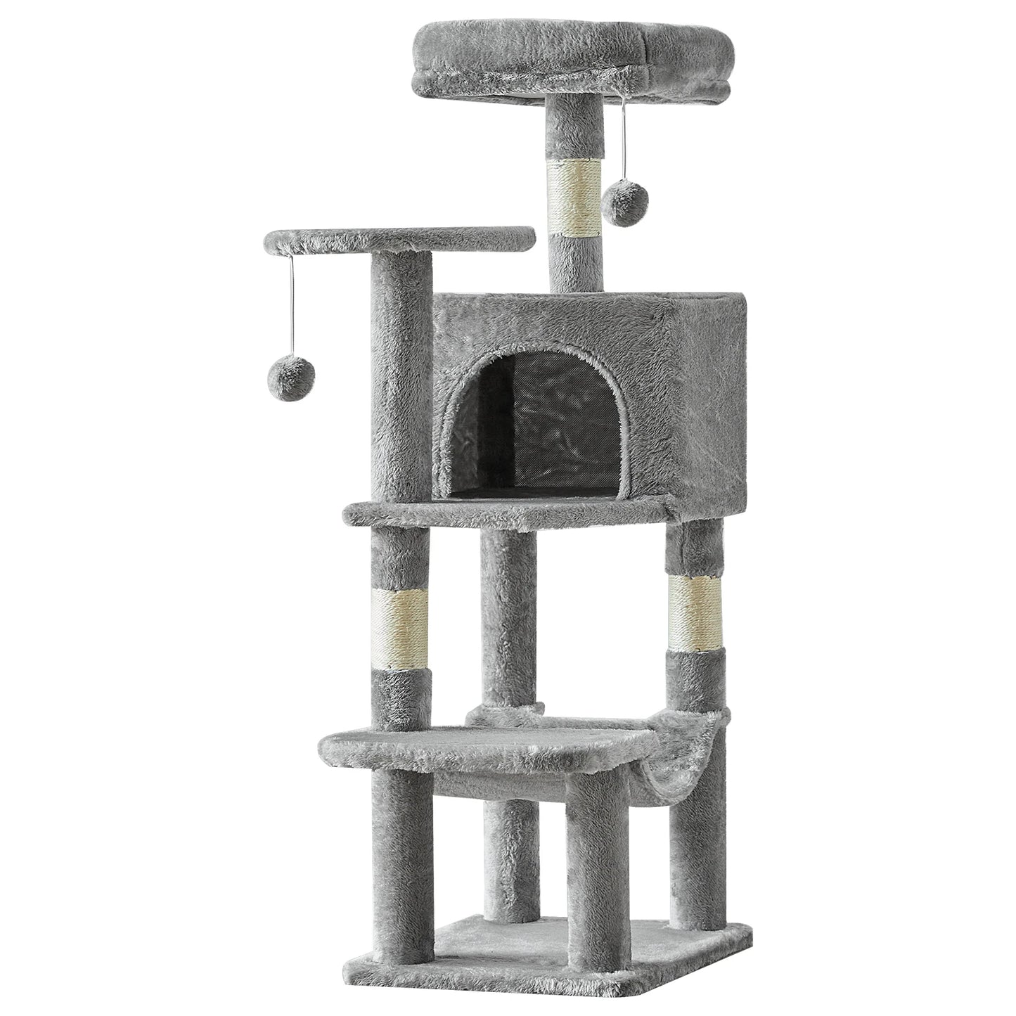 JHK Cat Tree Tall Multi Cat Climbing Tower With Natural Sisal