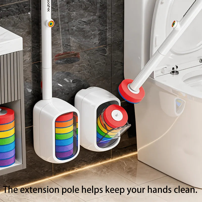 Joybos Wall Mounted Toilet Brush Set With 28 Replaceable Heads