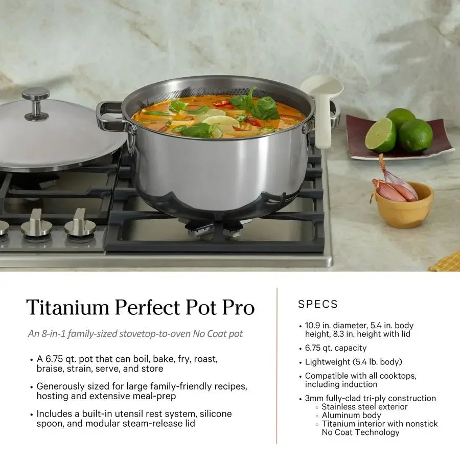 XMSJ Titanium 10-Piece Cookware Set Nonstick Pots and Pans