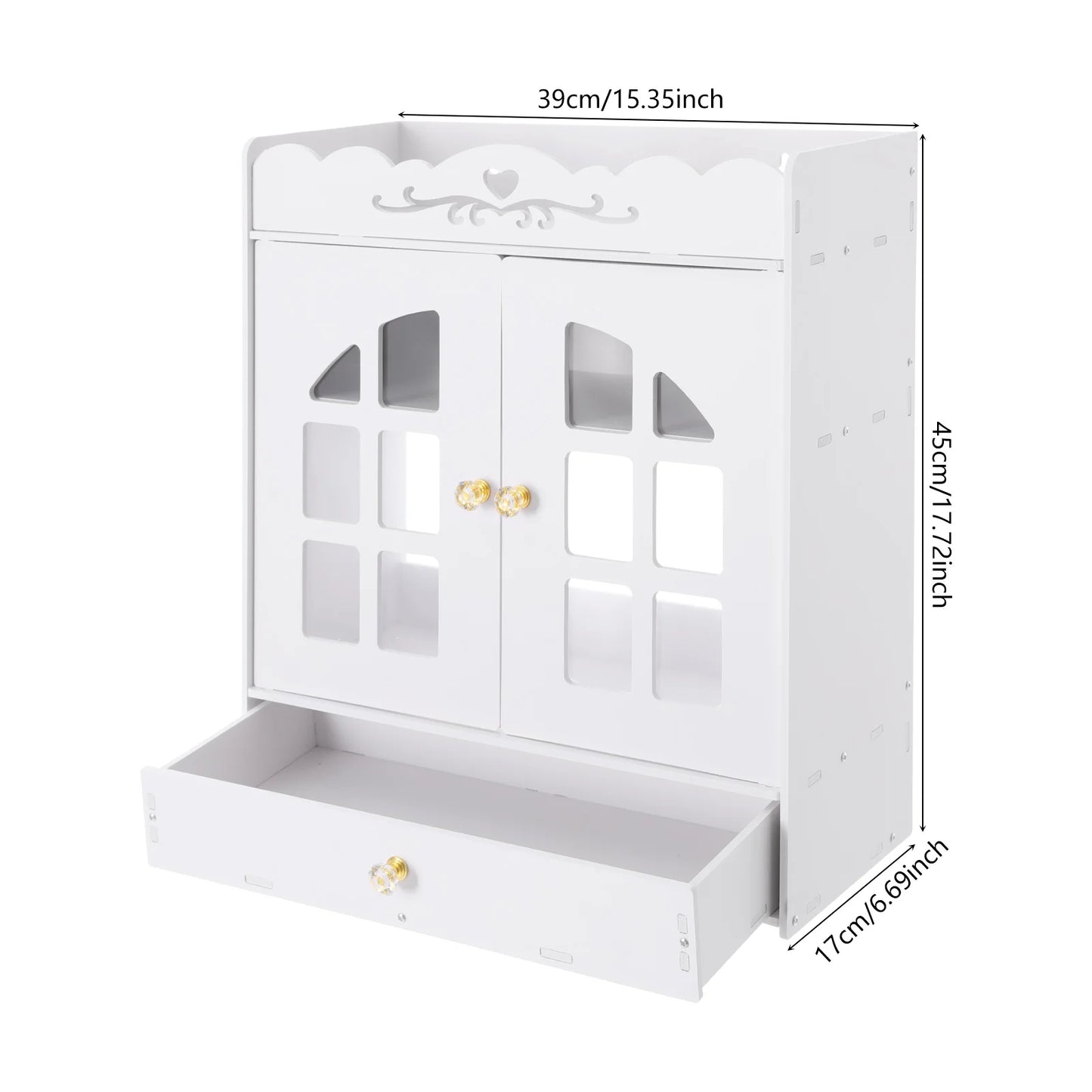 Wall Mounted Bathroom Organizer Four Tier Shelf For Toiletries