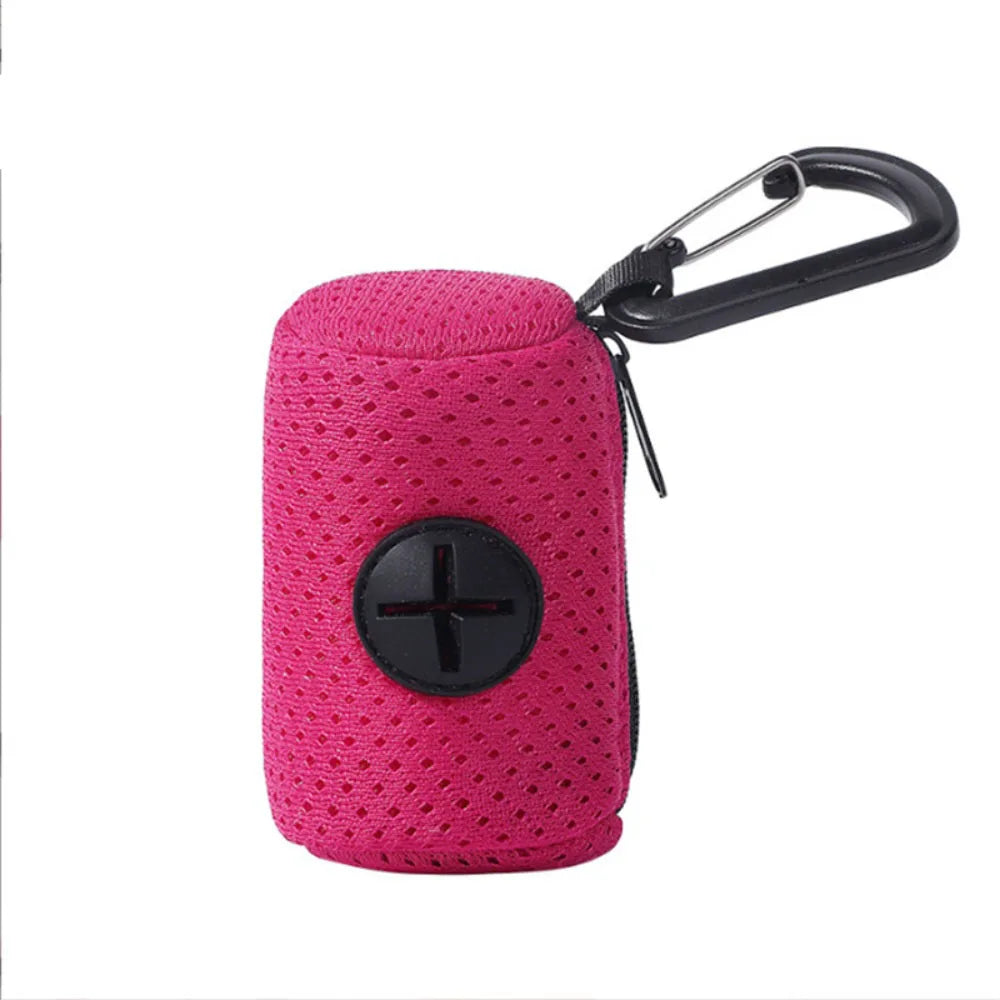 Portable Poop Bag Carrier Dispenser for Walking Dogs