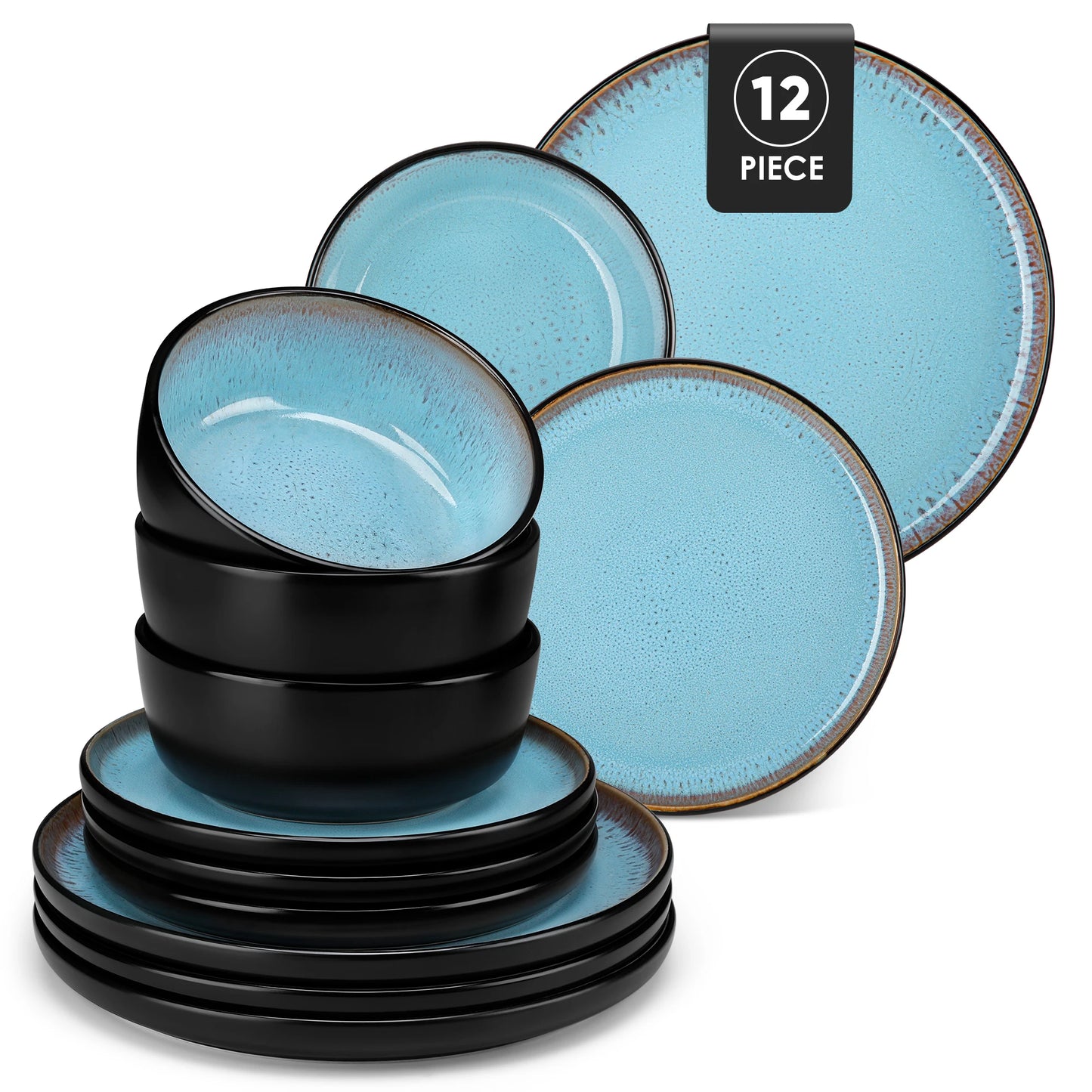 MALACASA Ceramic Dinnerware Set Stoneware Collection