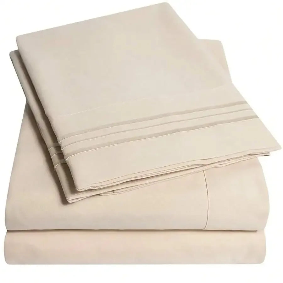 Extra Soft Deep Pocket Bed Sheet Set With Elastic Corners