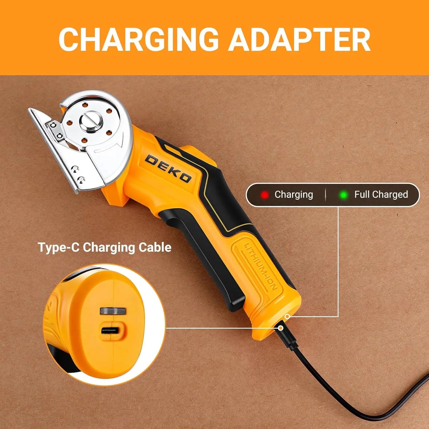 Deko Electric Sewing Scissors Professional 3.7V Multifunctional Cutter
