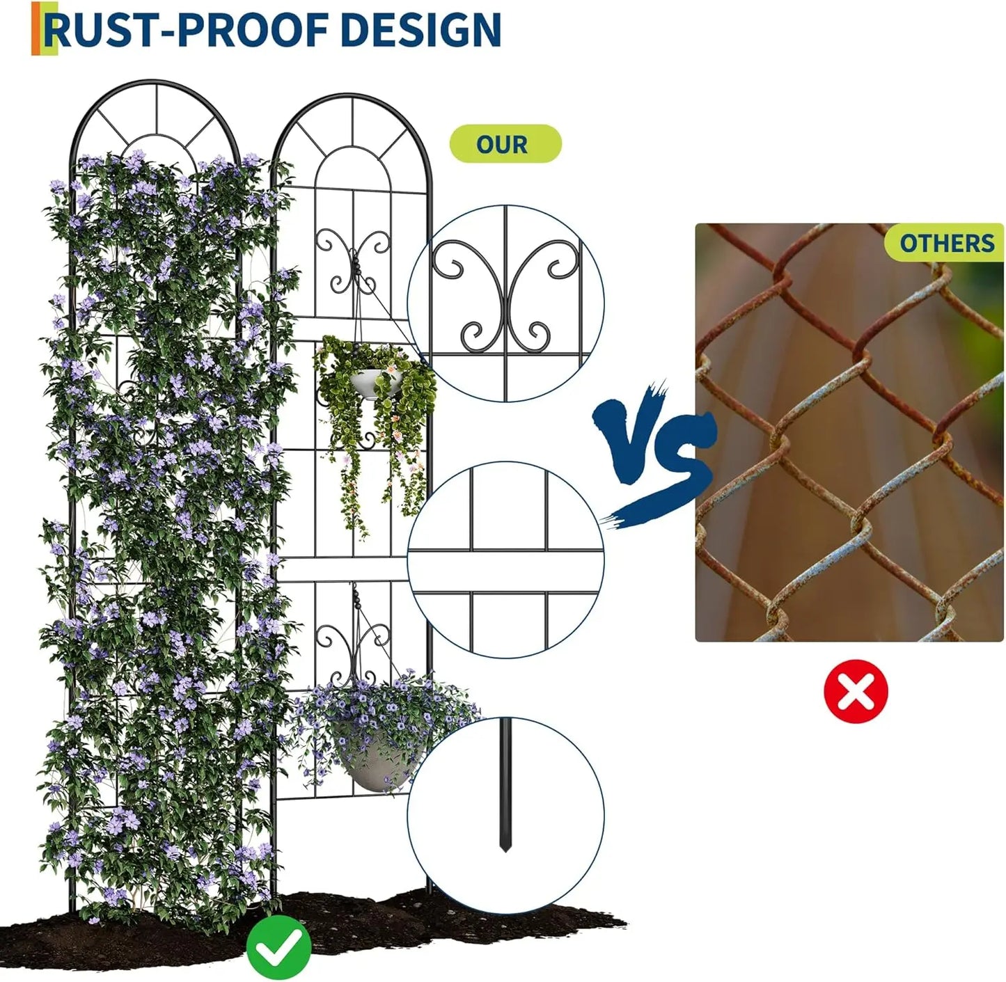 HiMISS Garden Trellis for Climbing Plants