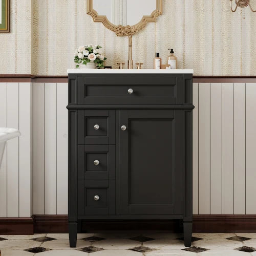 Modern Bathroom Vanity With Sink Freestanding Cabinet With Drawers