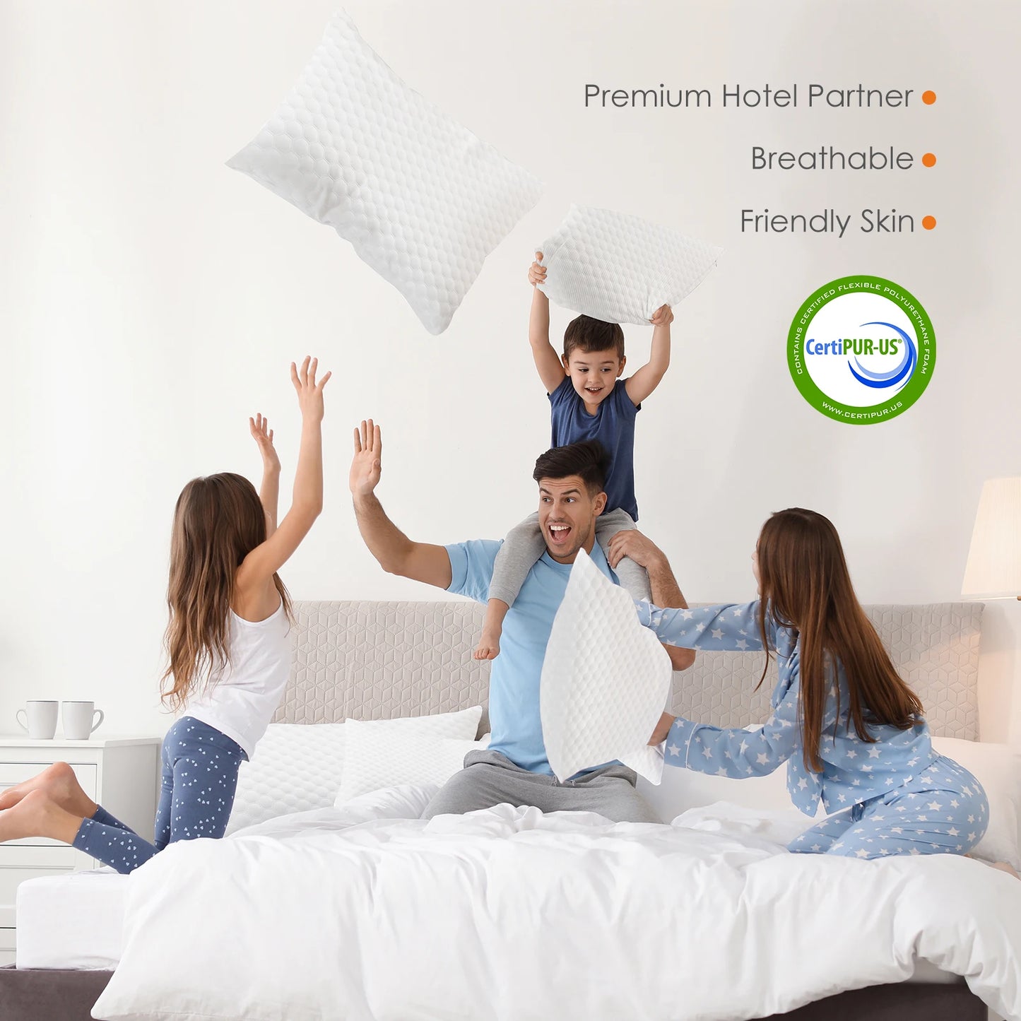MCQ 1-piece Neck Pillow Comfort Memory Foam Pillows Standard Size Removable Washable Cover Ventilated Cooling Bed Pillow