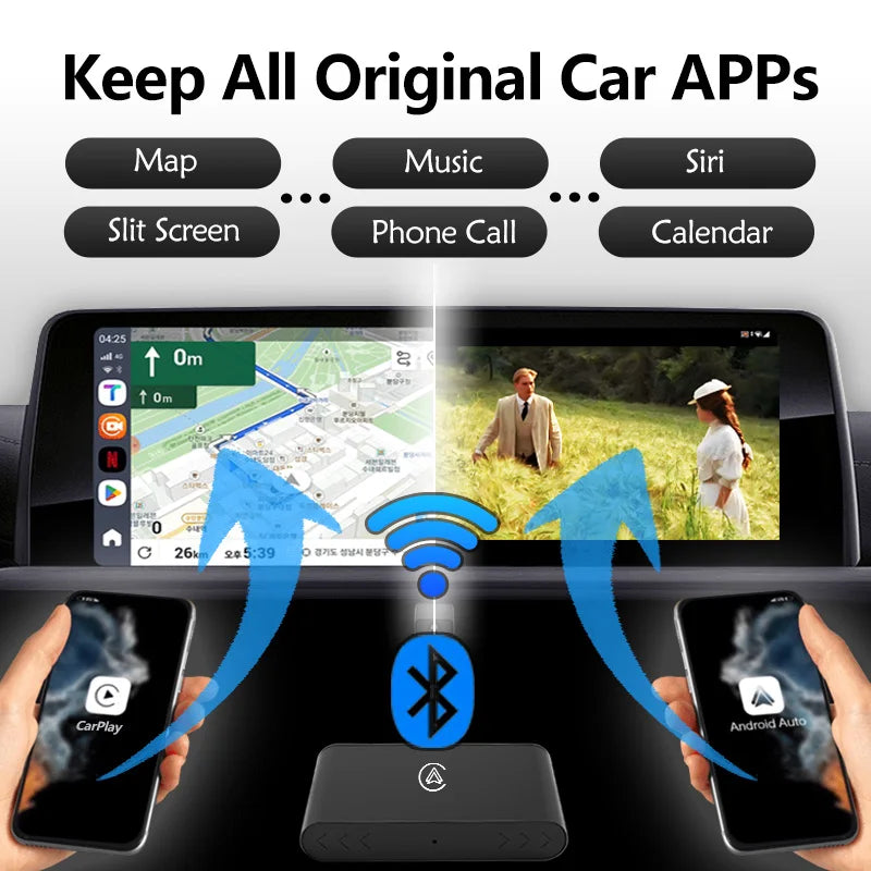 XUDA 2in1 Wireless CarPlay And Android Auto Adapter