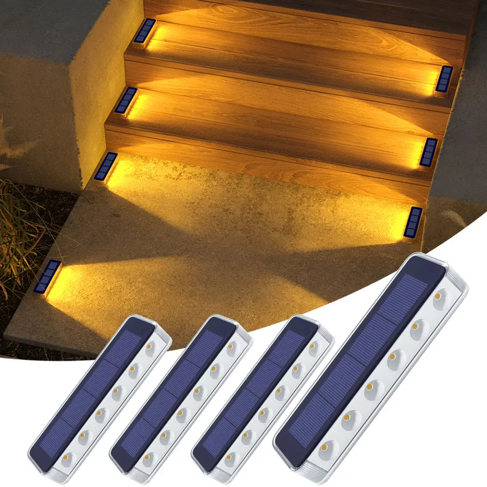 Solar LED Step Lights IP68 Waterproof For Outdoor Pathway Use
