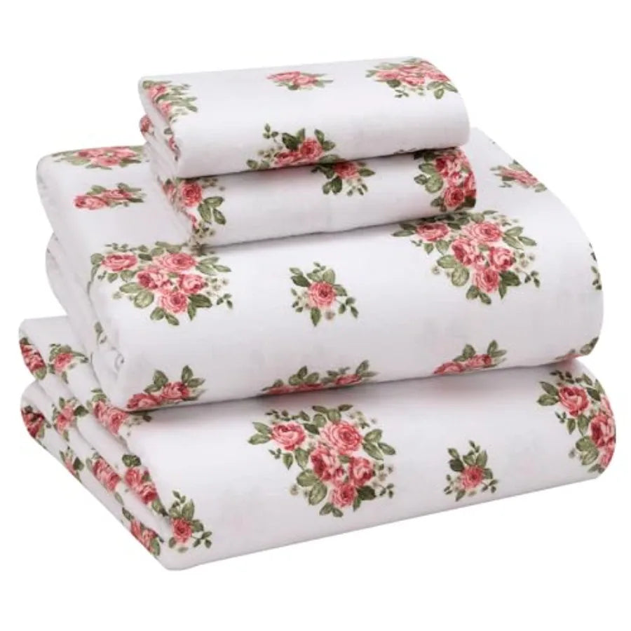 Flannel Sheets Double Brushed 100 Percent Cotton All Seasons
