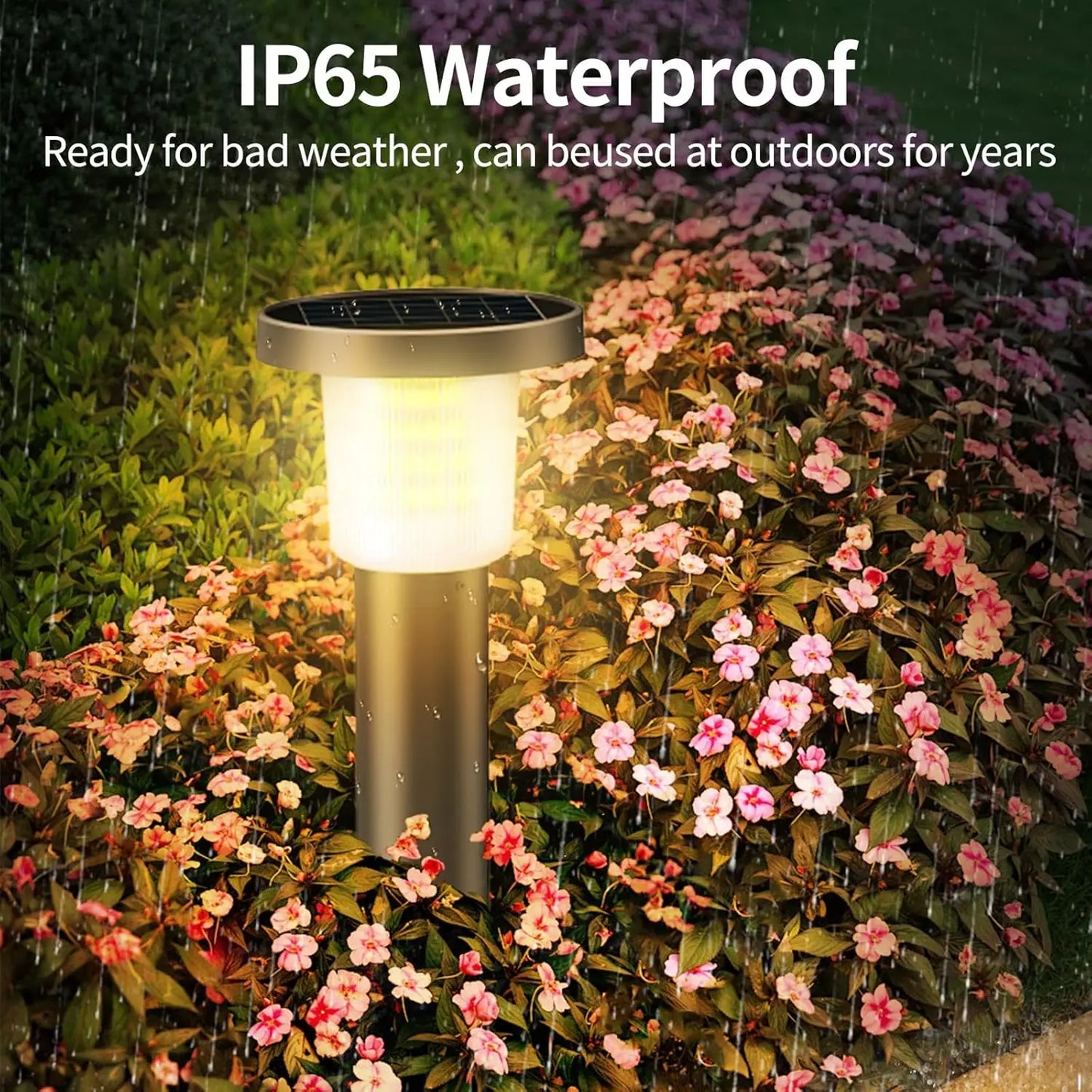 Intelamp Solar Pathway Lights Automatic Outdoor Landscape Lighting