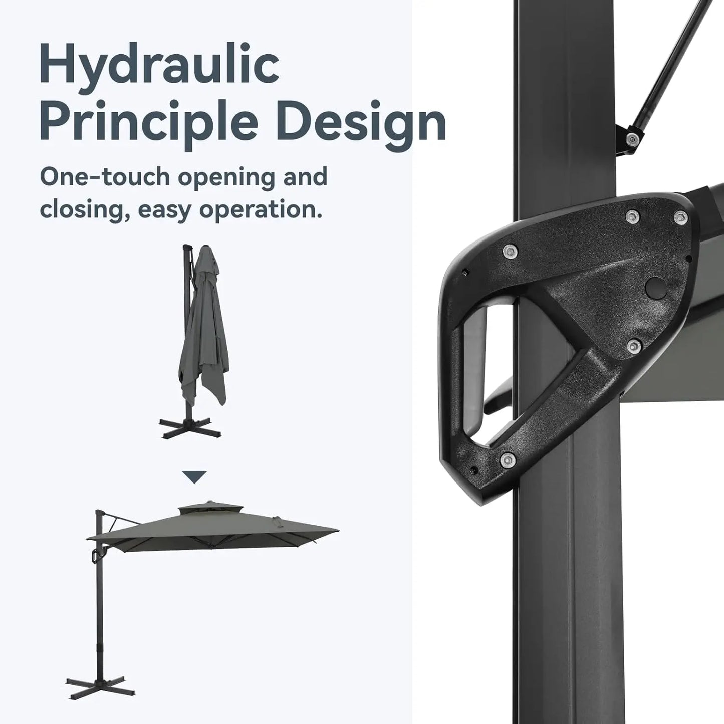 Cantilever Patio Umbrella with 360 Degree Rotation