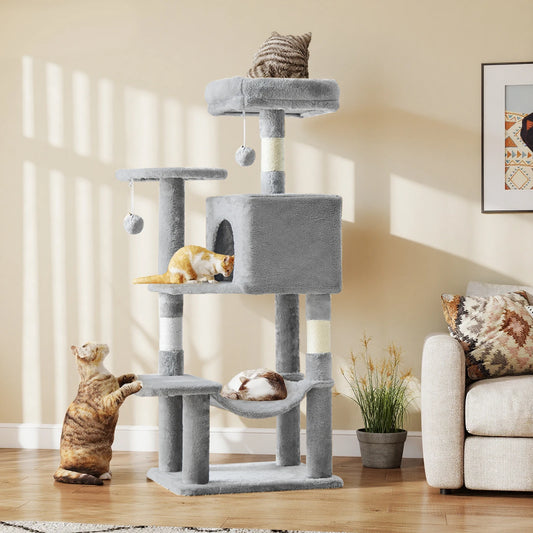 JHK Cat Tree Tall Multi Cat Climbing Tower With Natural Sisal