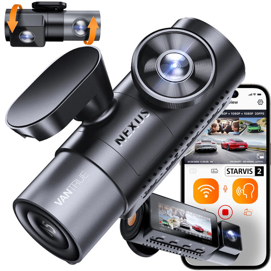 Vantrue N5 Dash Cam 4 Channel WiFi 360 NightVision GPS