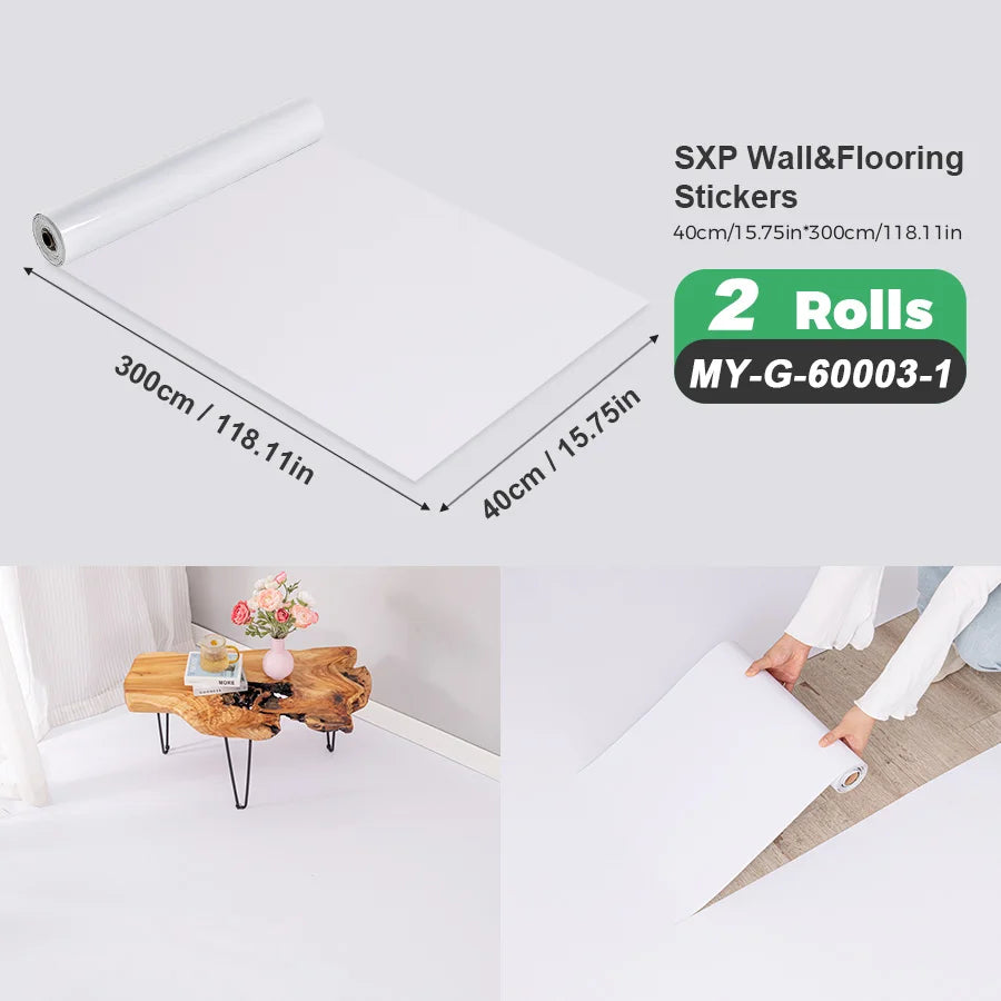 Self-Adhesive Wall and Floor Sticker Wood Grain Marble Design Wallpaper