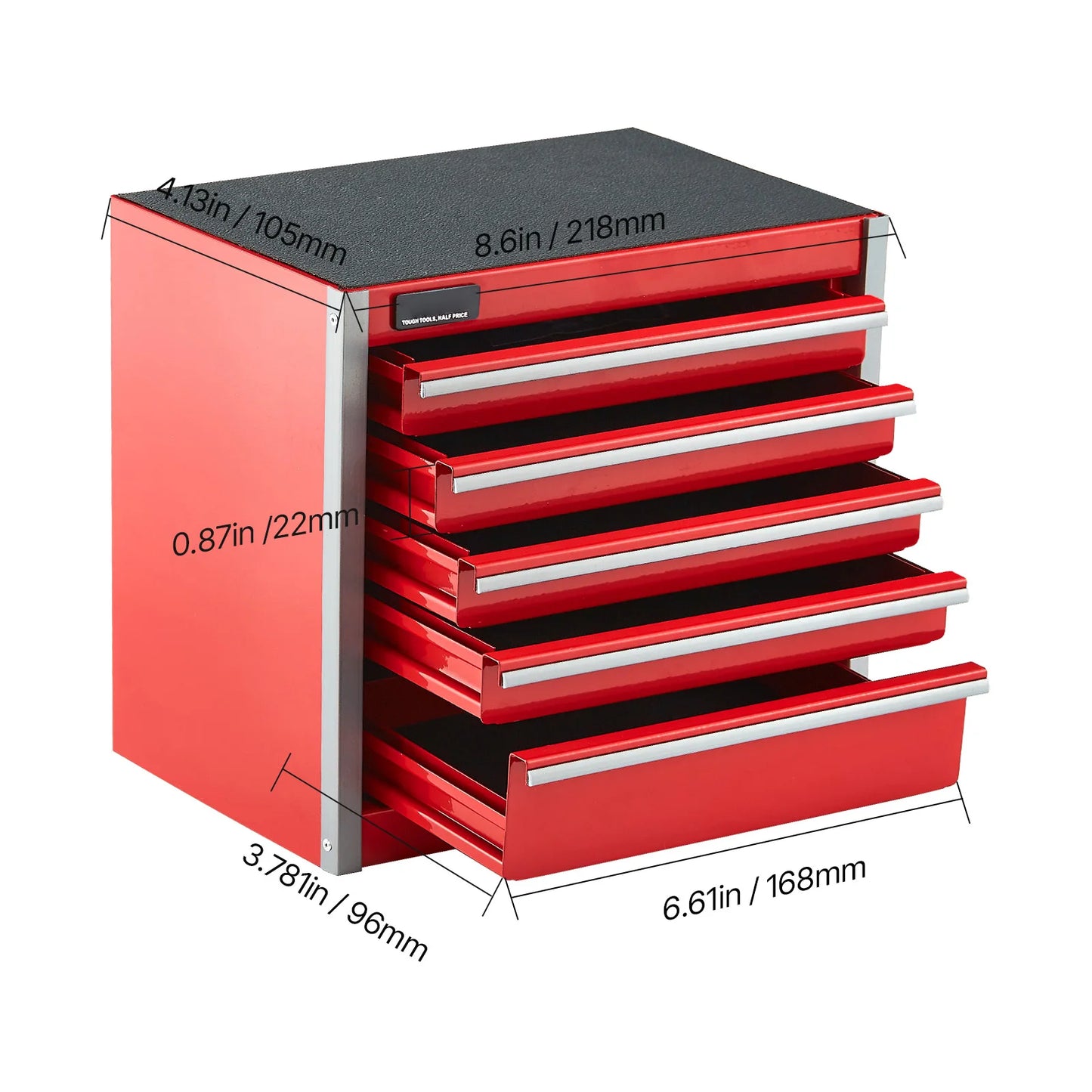 SucceBuy Portable Metal Tool Box Five Drawer Storage System