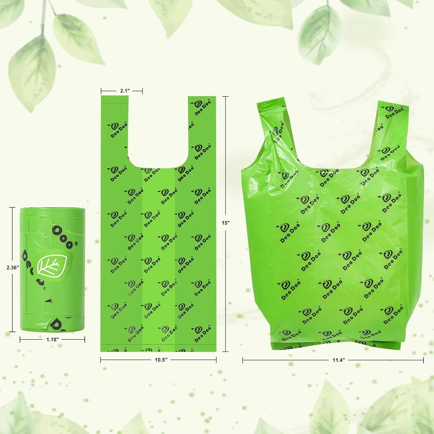 Extra Thick Leak-Proof Dog Poop Bags With Handles