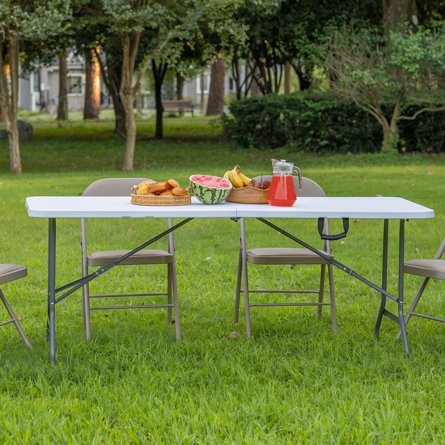 JHK Outdoor Portable Folding Table With Carrying Handle For Camping