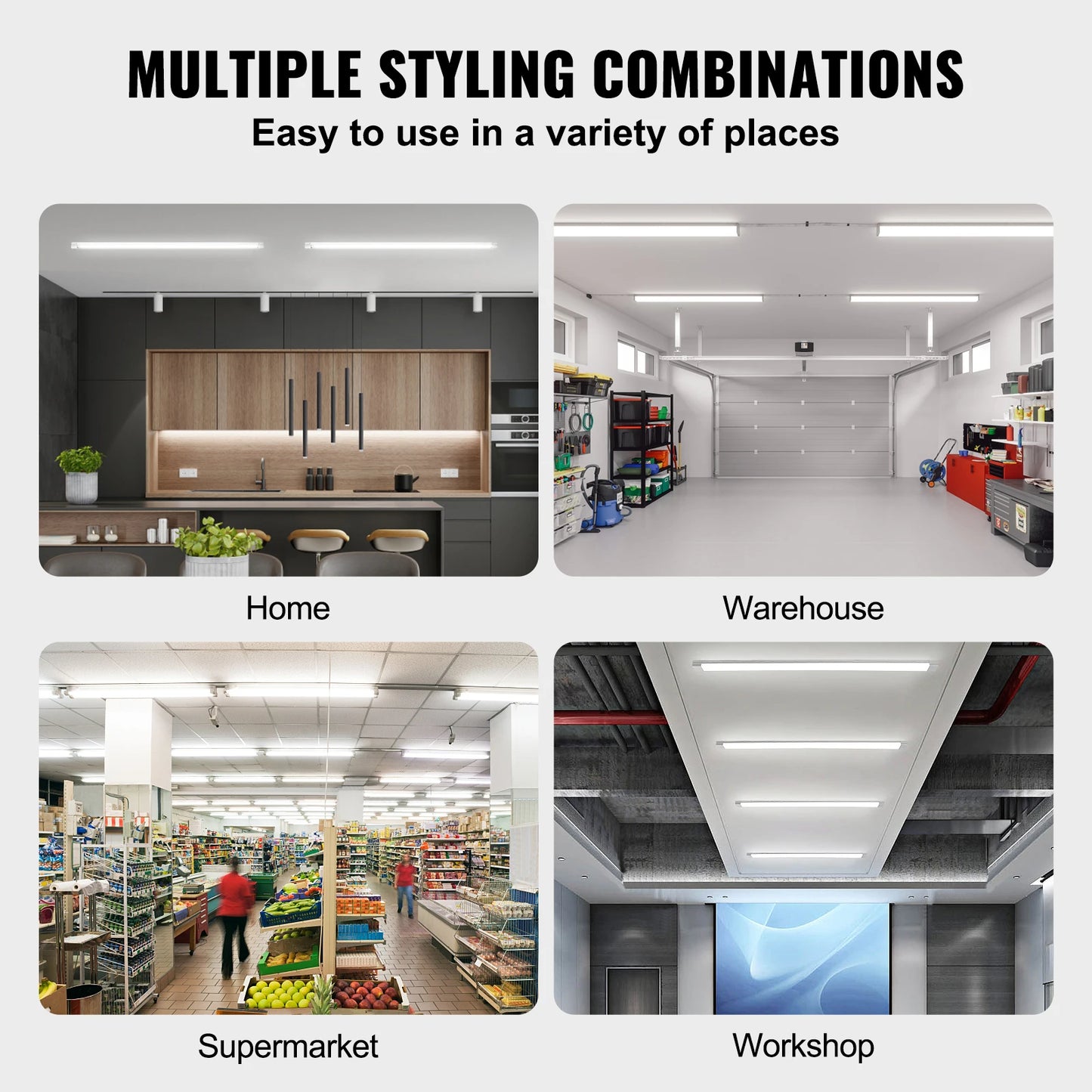 SucceBuy LED Shop Light For Garage, Warehouse, Home And Office