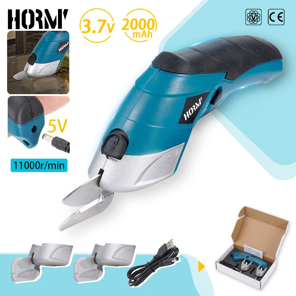 USB Rechargeable Electric Scissors 3.6V Cutting Tool