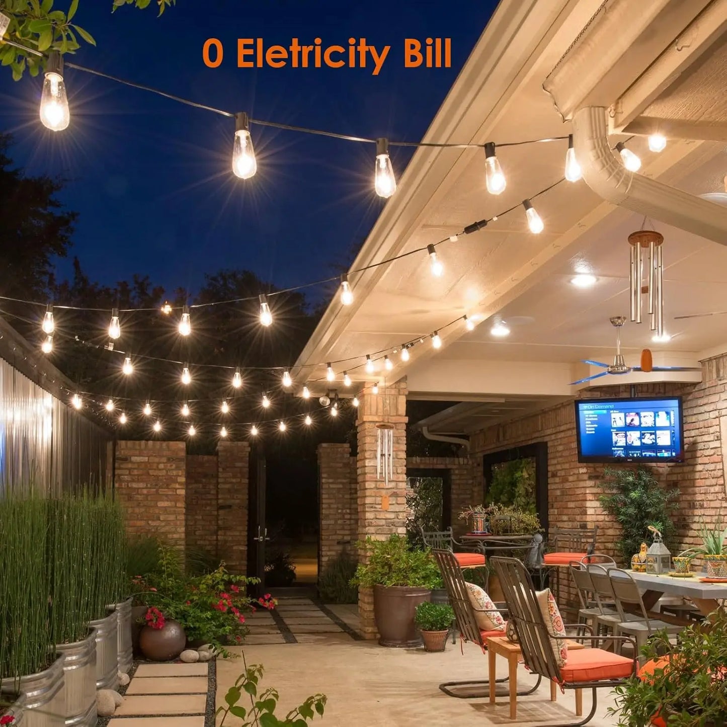 ST38 Solar String Lights With Remote Outdoor Waterproof