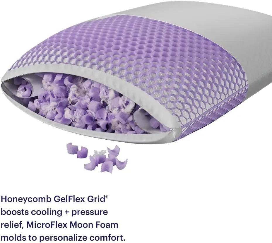 Customizable Pillow With Cooling Gel Grid And Adjustable Foam